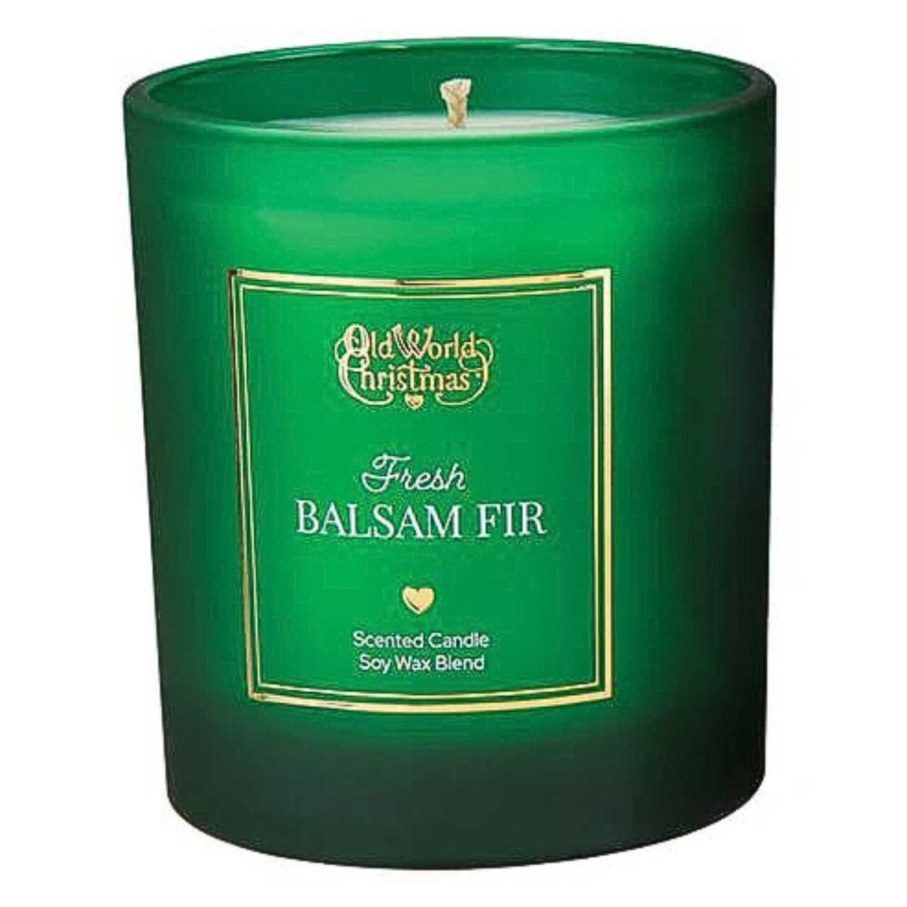 Old World Christmas 3.5 Inch Fresh Balsam Fir Scented Candle Christmas Flame Candle , Green Pineapple Cedar Musk